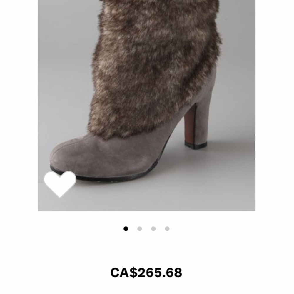 Sz 6 ,BNWOT SamEdelman faux fur real suede boot. - Picture 2 of 7